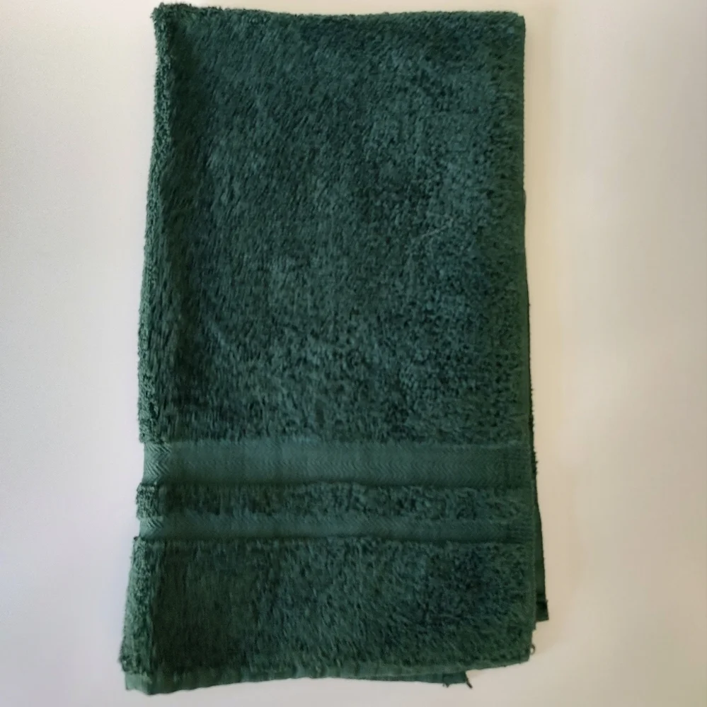 Ralph Lauren Home Vintage Green Hand Towels Egyptian Cotton Set Of Four